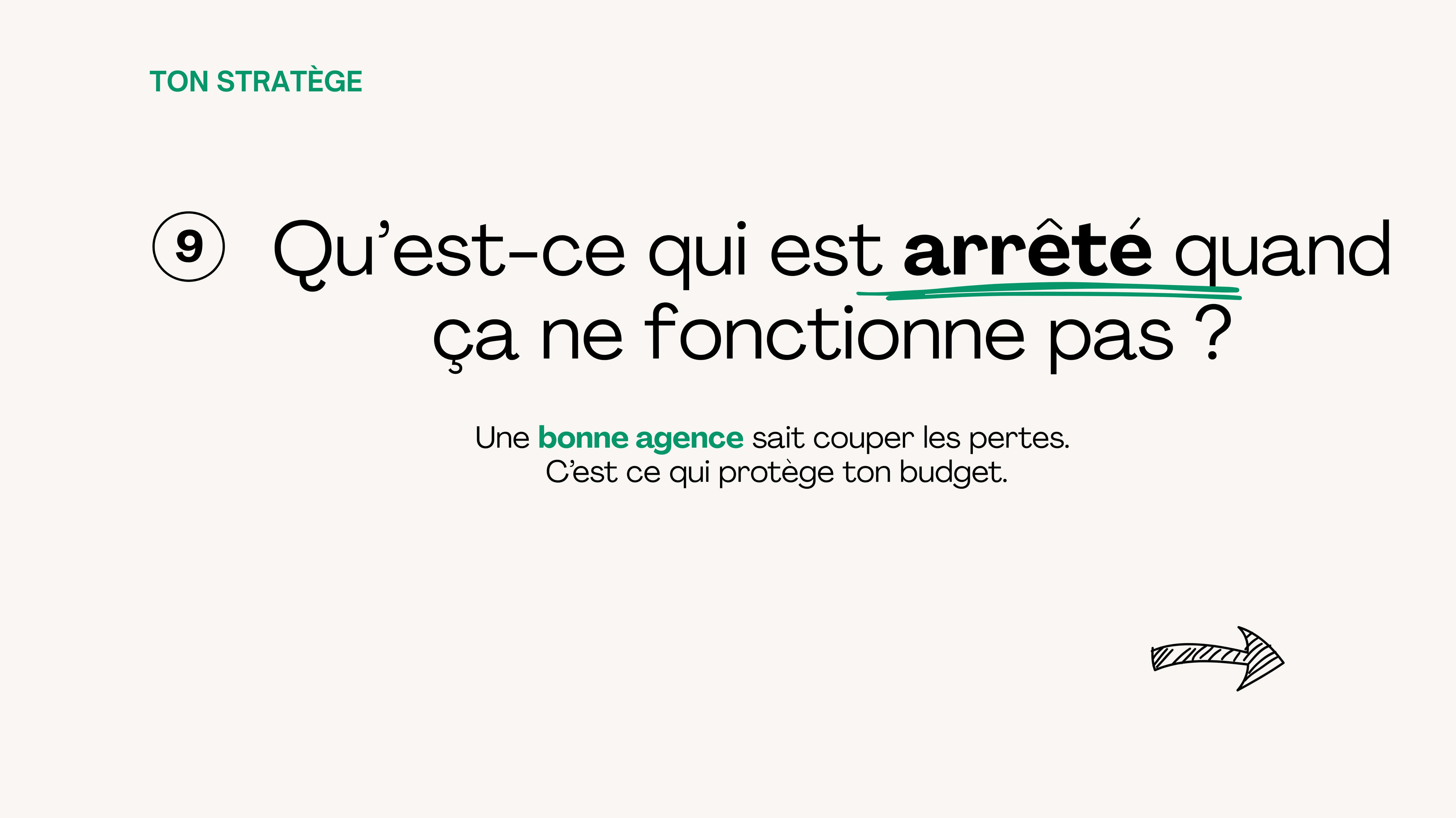 Qu'est-ce qui est arrêté quand ça ne fonctionne pas